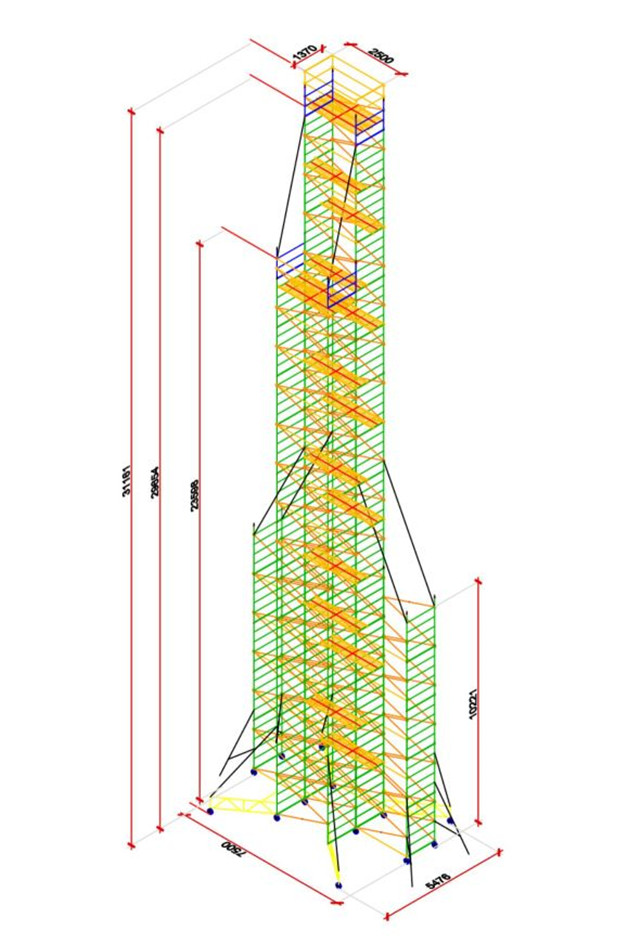 三亞國際財(cái)經(jīng)論壇永久會(huì)址30米高SPAN400鋁合金腳手架